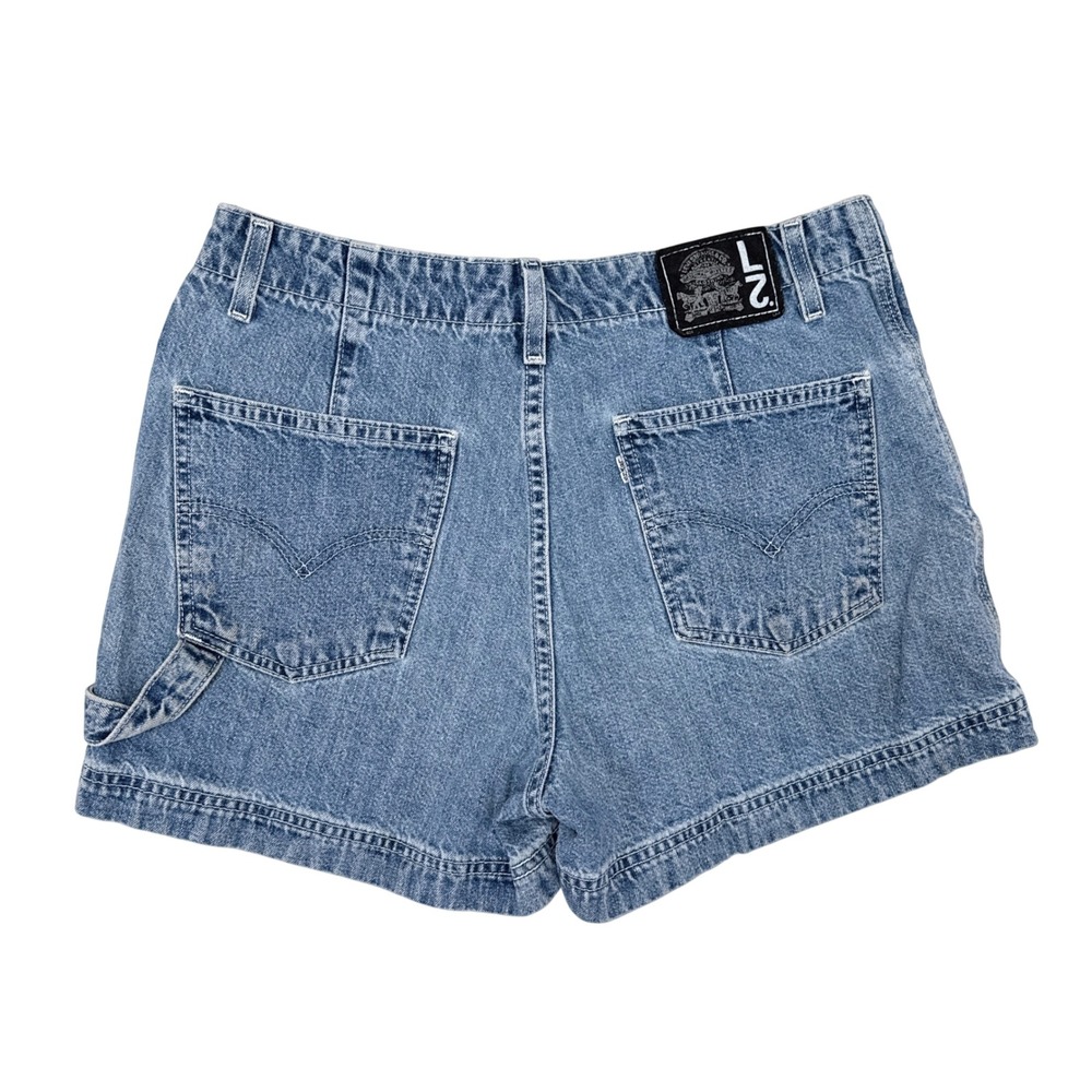 Vintage Levis L2 Denim Shorts Womens Size 10 Carpenter Utility 90s 1997